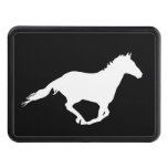 White Mustang Night Runner Hitch Cover at Zazzle
