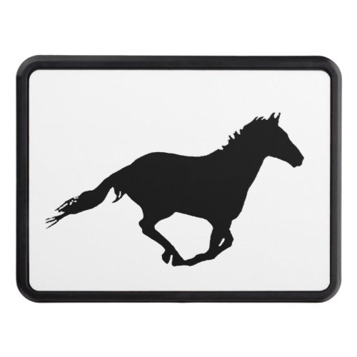 White Mustang Night Runner Hitch Cover
