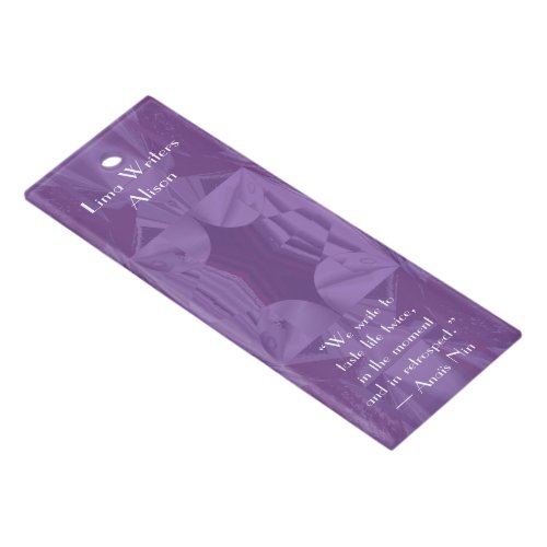 White n Black in Purple Abstract Ruler