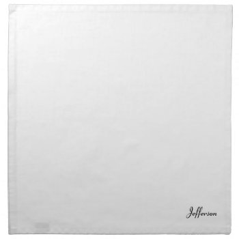 White Napkin by SawnsSimplicity at Zazzle