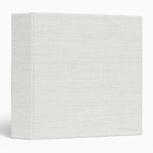 White Nature Linen Fabric Texture Minimalist Blank 3 Ring Binder