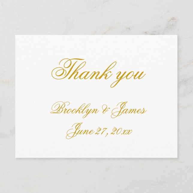 White Nautical Wedding Thank You Postcards (Front)