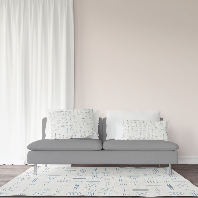 White Navy Blue Gorgeous Geometric Pattern Rug (White Navy Blue Gorgeous Geometric Pattern Rug)