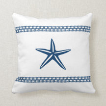 White & Navy Starfish