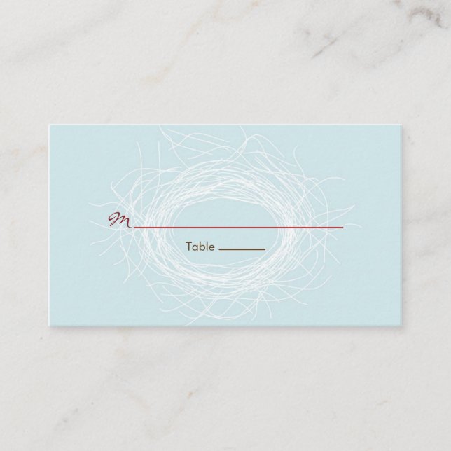 White Nest Favor Tag (Front)