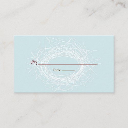 White Nest Favor Tag Business Card