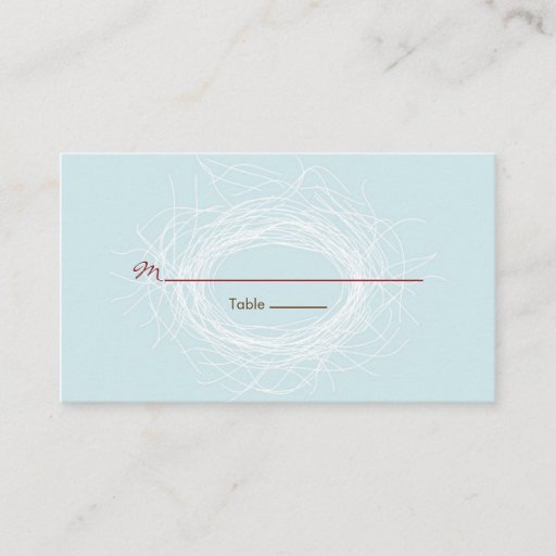 Customizable White Nest Favor Tag Business Card