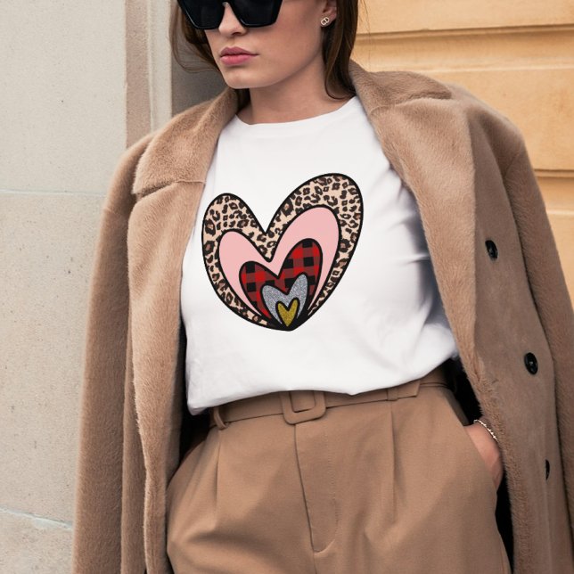 White Nested Hearts T-Shirt – Valentine Tee (Creator Uploaded)