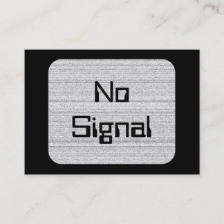 White Noise. Black and White Snowy Grain. Business Card