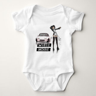 White Noise MX5 Miata Baby Bodysuit
