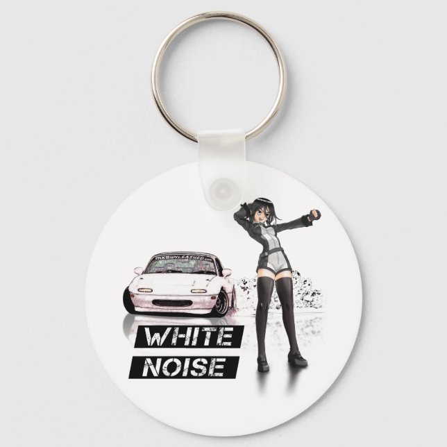 White Noise MX5 Miata Keychain (Front)