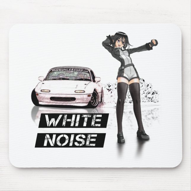 White Noise MX5 Miata Mouse Pad (Front)