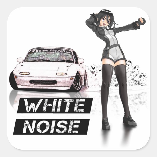 White Noise MX5 Miata sticker (Front)