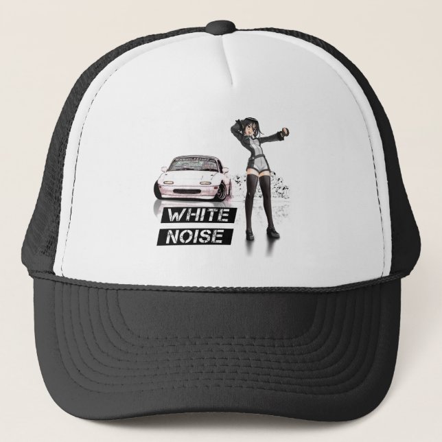 White Noise MX5 Miata Trucker Hat (Front)