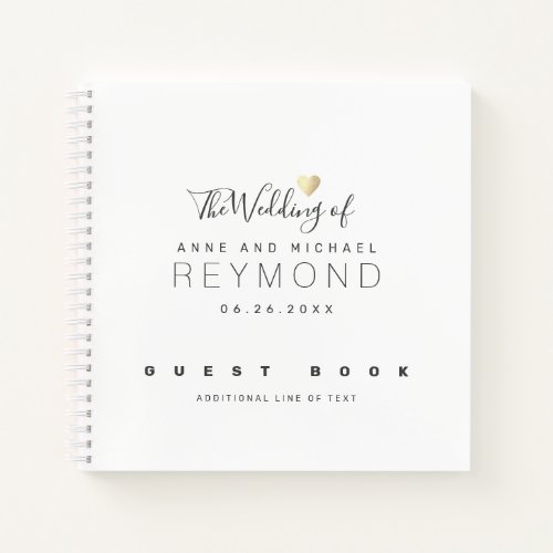 White Notebook as a Wedding Guestbook