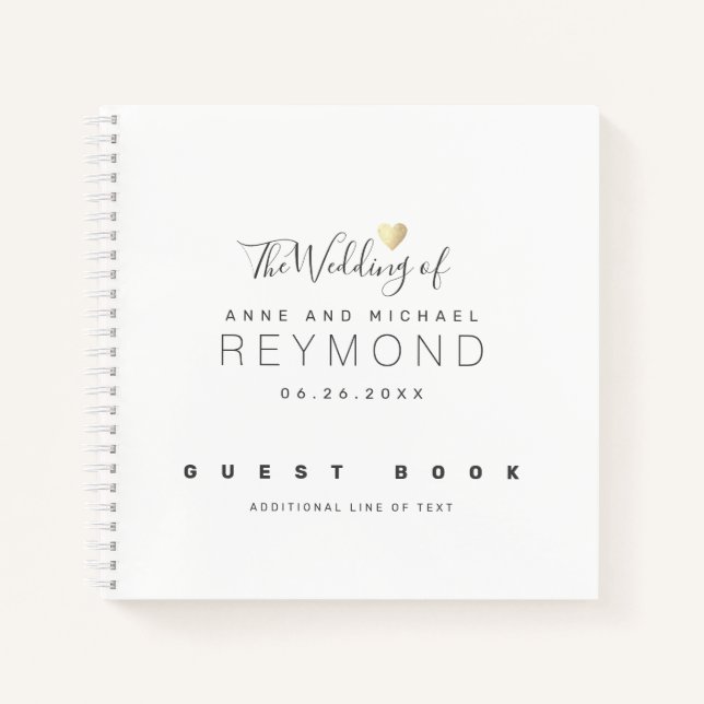 White Notebook as a Wedding Guestbook (Front)