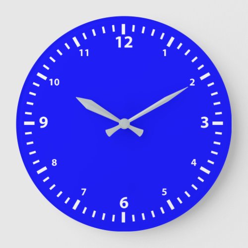 White Number Clock Face on Blue