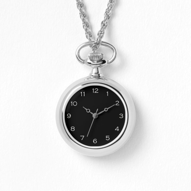 White Numbers On Black wacnt Watch (Front)