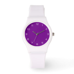 White Numbers On Purple wacnt Watch