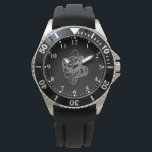 White octopus on black watch<br><div class="desc">White octopus on a black background. Simple and elegant design. Matching white numerals.</div>
