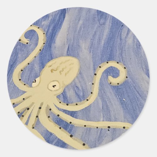 White Octopus Sticker _ Ghost