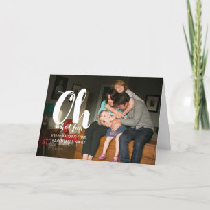 White Oh What Fun Holiday Photo Greeting Card
