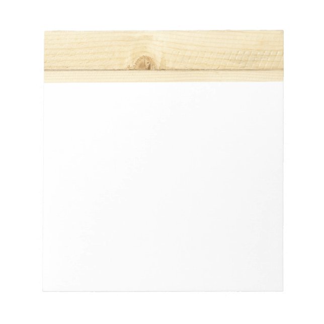 White old oak wood pattern notepad (Front)