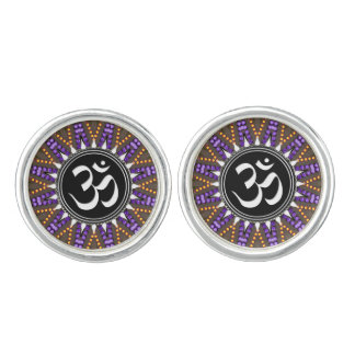 White OM Energy Bohemian Sunshine Cufflinks