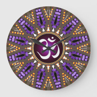 White OM Energy Bohemian Sunshine Large Clock