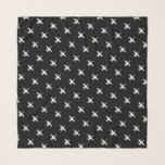 White on Black A-10 Jet Pattered Scarf<br><div class="desc">Ideal for the fighter chick pilot or spouse,  add a little Brrrrt to your wardrobe with this black and white A-10 warthog patterned chiffon scarf. This makes the perfect First Friday,  Pink Flag,  fini-flight or spouse event accessory.</div>