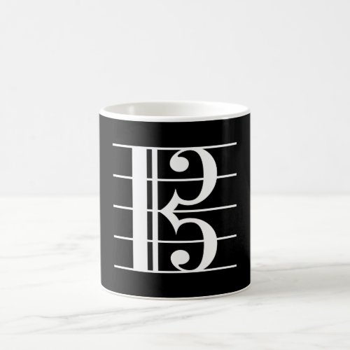 White_on_Black Alto Clef Coffee Mug