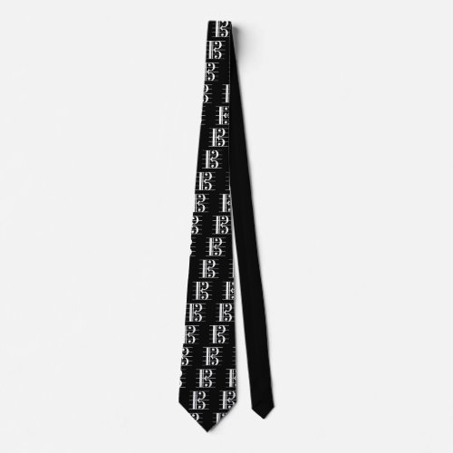 White_on_Black Alto Clefs Tie