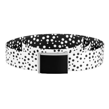 White On Black Black On White Polka Dots Belts by Cherylsart at Zazzle