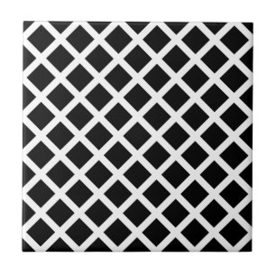 White on Black Diamond Tile