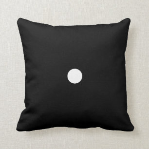 White on Black Dice # 1 Throw Pillow