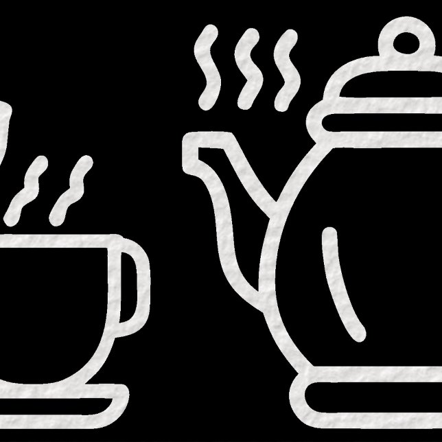 White on Black Teapot (White on Black Teapot design)