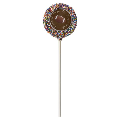 White on Brown Teamwork Makes The Dream Work  Chocolate Covered Oreo Pop