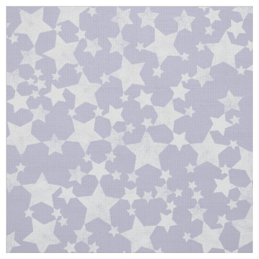 White on Dusty Purple | Lino Print Stars Pattern Fabric