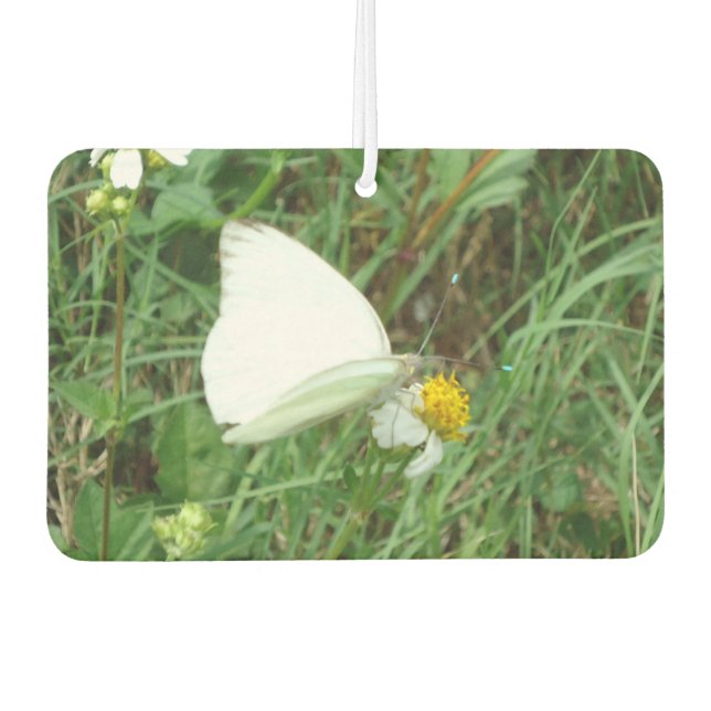 White on Green Air Freshener (Front)