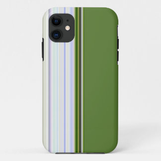 White on Green Vertical Lines iPhone 5 Case