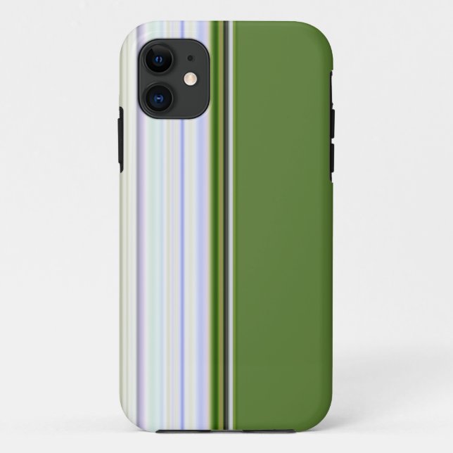 White on Green Vertical Lines iPhone 5 Case (Back)