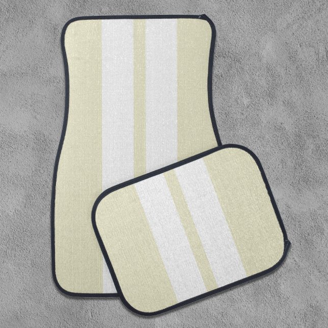 🏎️White on Pepper White Racing Stripes Car Floor Mat (🏎️White on Pepper White Racing Stripes Car Floor Mat
)