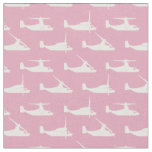 White on Pink V-22 Osprey Pattern Fabric