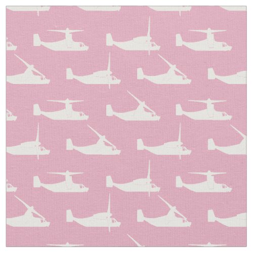White on Pink V_22 Osprey Pattern Fabric
