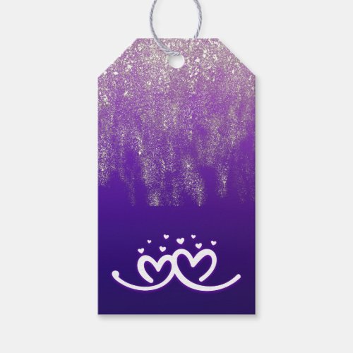 White on Purple Gradient  Gift Tags