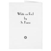 White on Red Arabian horse card (Back)