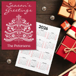White on Red Scandinavian Christmas Tree Calendar Holiday Card<br><div class="desc">Do you love the traditional Scandinavian Folk Art style Christmas vibe? It’s a whimsical, charming style that just looks so cozy! This little Christmas Tree is sure to add just the right touch to your holiday. Embrace the timeless charm of the holiday season with a delightful fusion of tradition and...</div>