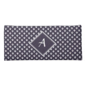 White on Smokey Purple Paw Print Pencil Case (Back)