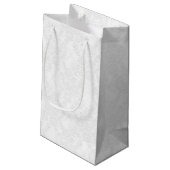 White on White Bridal Lace Embossed-Look Gift Bag (Back Angled)