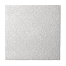 White On White Floral Pattern